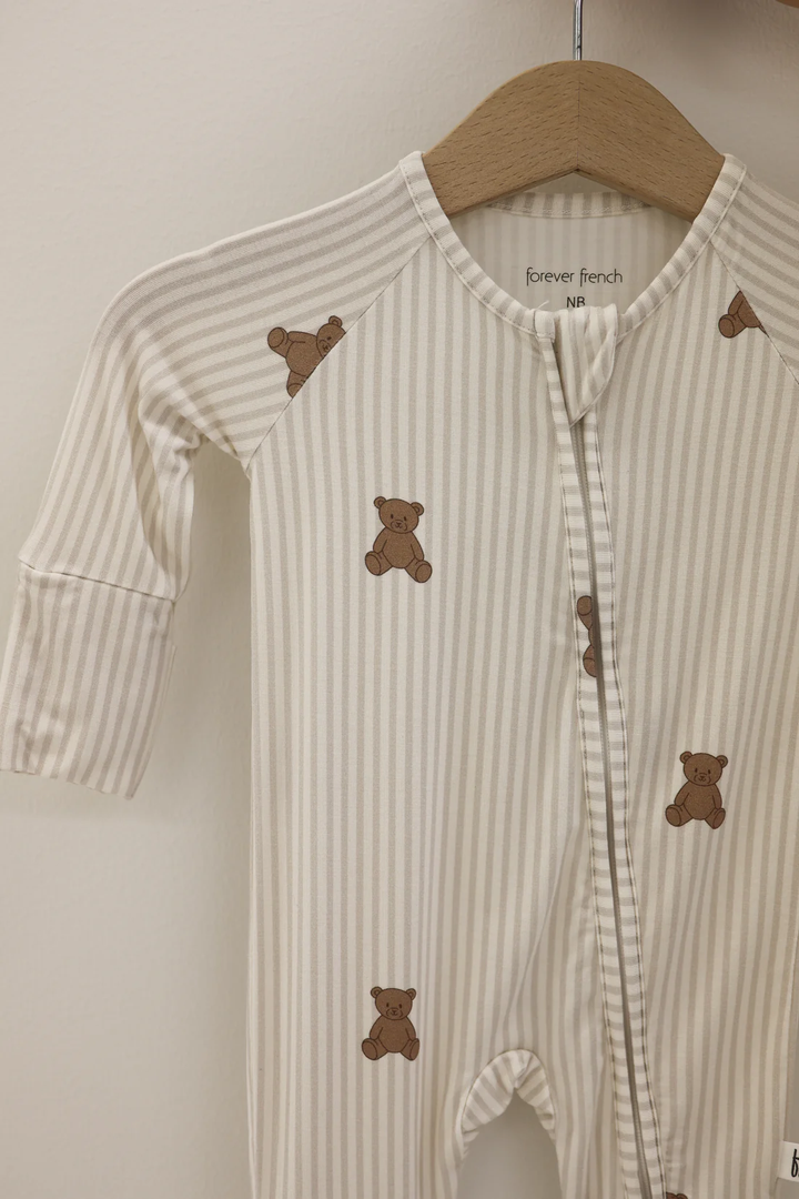 BAMBOO ZIP PJS || TEDDY