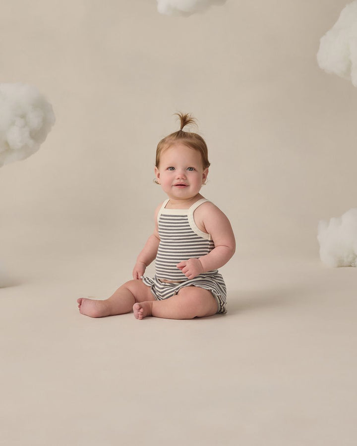 EVIE TANK + SHORTIE SET || OCEAN STRIPE