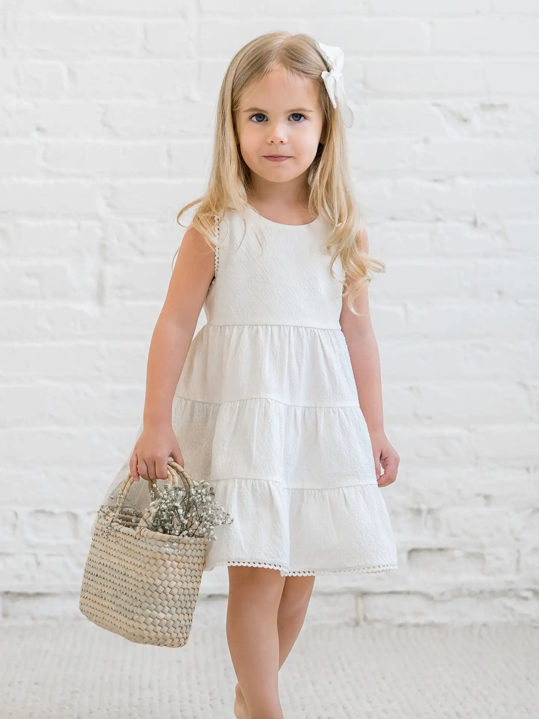 ZOEY SEERSUCKER TIERED DRESS || COCONUT