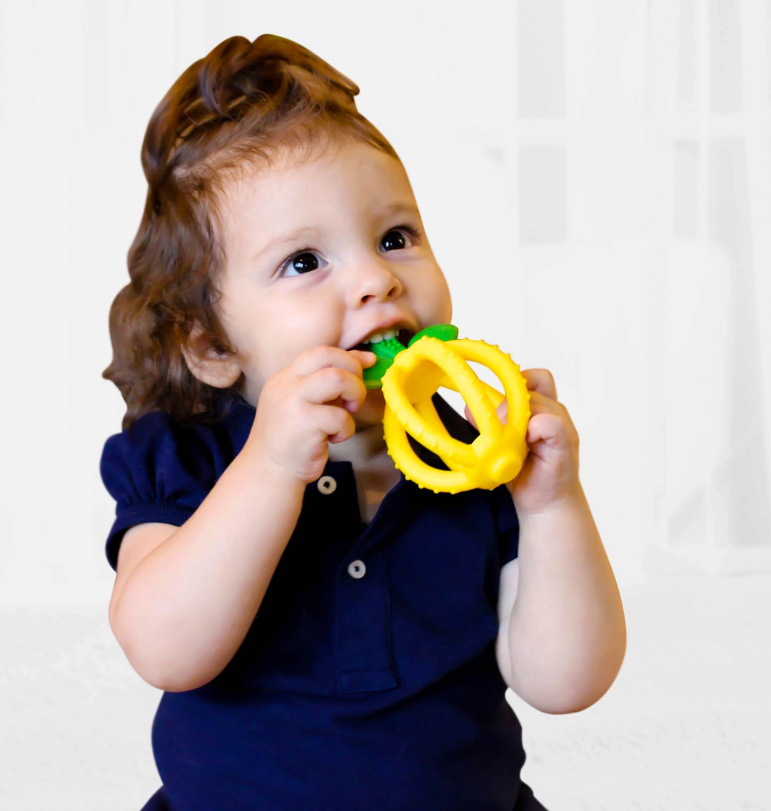 TEETHING BALL BABY TEETHER || LEMON