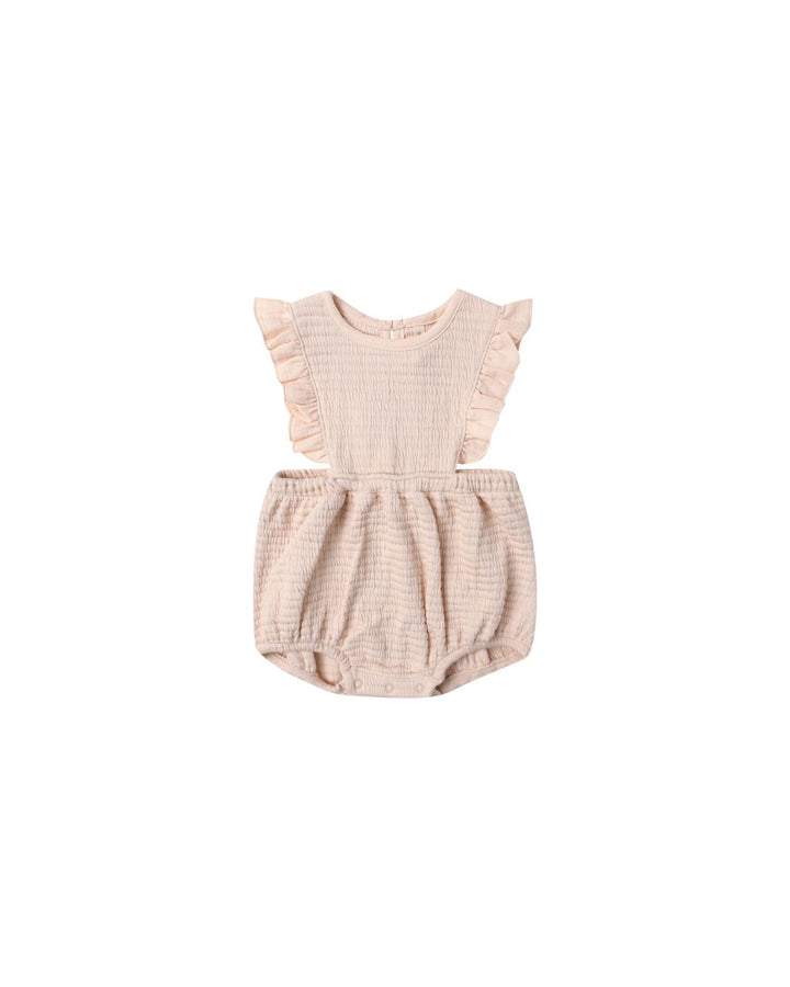 RUFFLE BUBBLE ROMPER || ANTIQUE