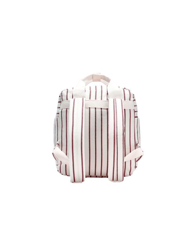 MINI BACKPACK || BURGUNDY PINSTRIPE