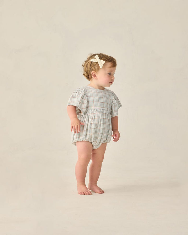 KALEA ROMPER || LIGHT BLUE PLAID
