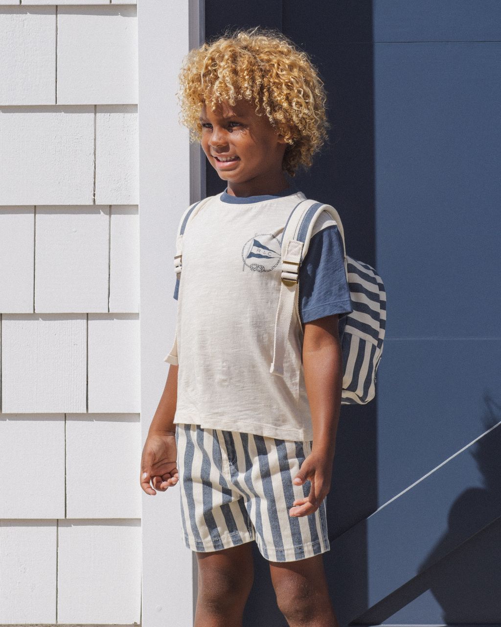 CONTRAST SHORT SLEEVE TEE || NAUTICAL FLAG