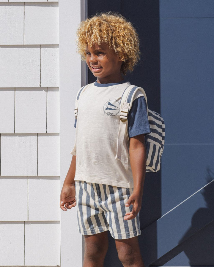 CONTRAST SHORT SLEEVE TEE || NAUTICAL FLAG