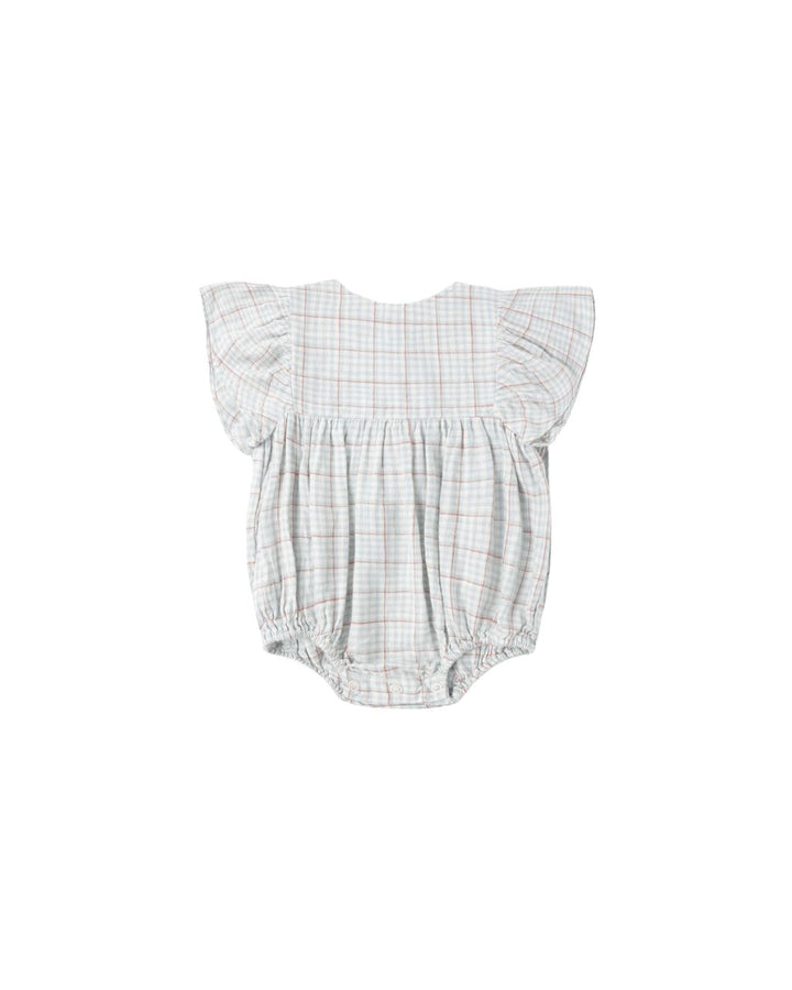 KALEA ROMPER || LIGHT BLUE PLAID