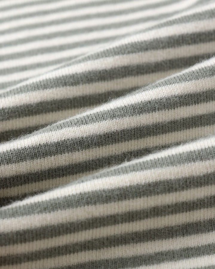 POINTELLE LONG JOHN || FOREST STRIPE