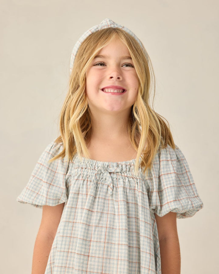 SABRINA MINI DRESS || LIGHT BLUE PLAID