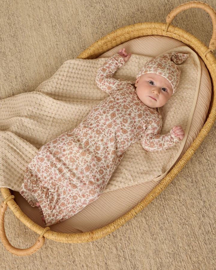 BAMBOO BABY GOWN + HAT SET|| BLOOM