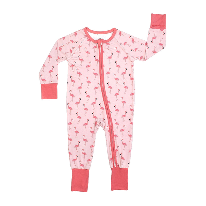 BAMBOO BABY PAJAMAS || FANCY FLAMINGOS