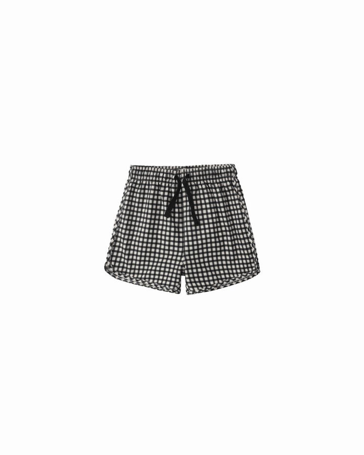 SWIM TRUNK || BLACK GINGHAM