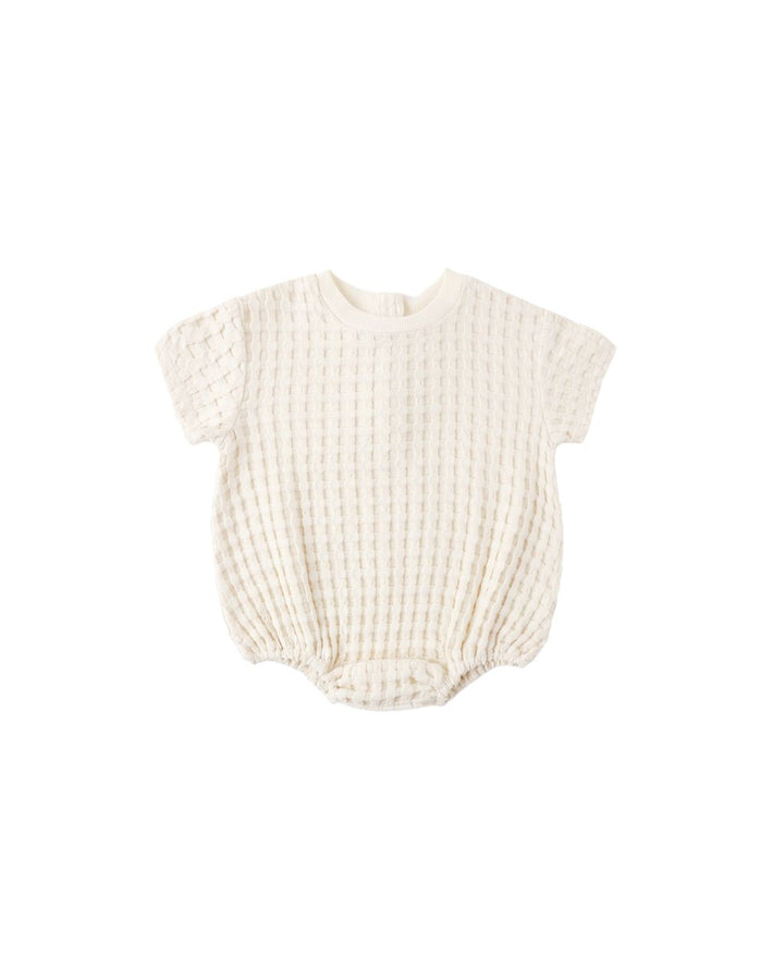 RELAXED BUBBLE ROMPER || NATURAL