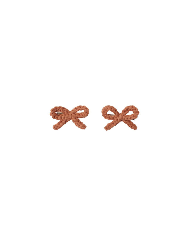 CROCHET BOW CLIPS || POPPY