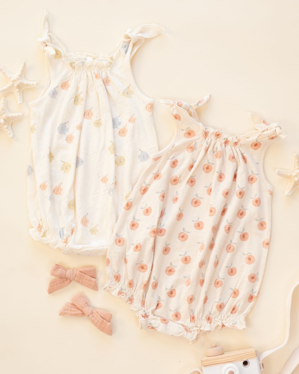 SHOULDER TIE BUBBLE || PEACHES