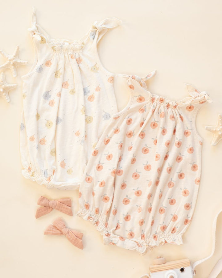 SHOULDER TIE BUBBLE || PEACHES