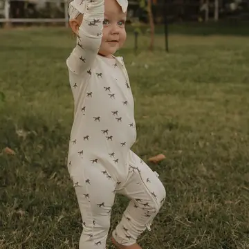 BAMBOO ZIP PJS || WILD HORSES
