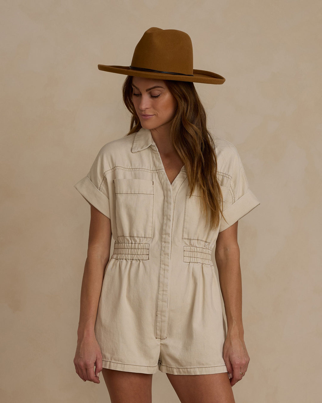 UTILITY ROMPER | NATURAL