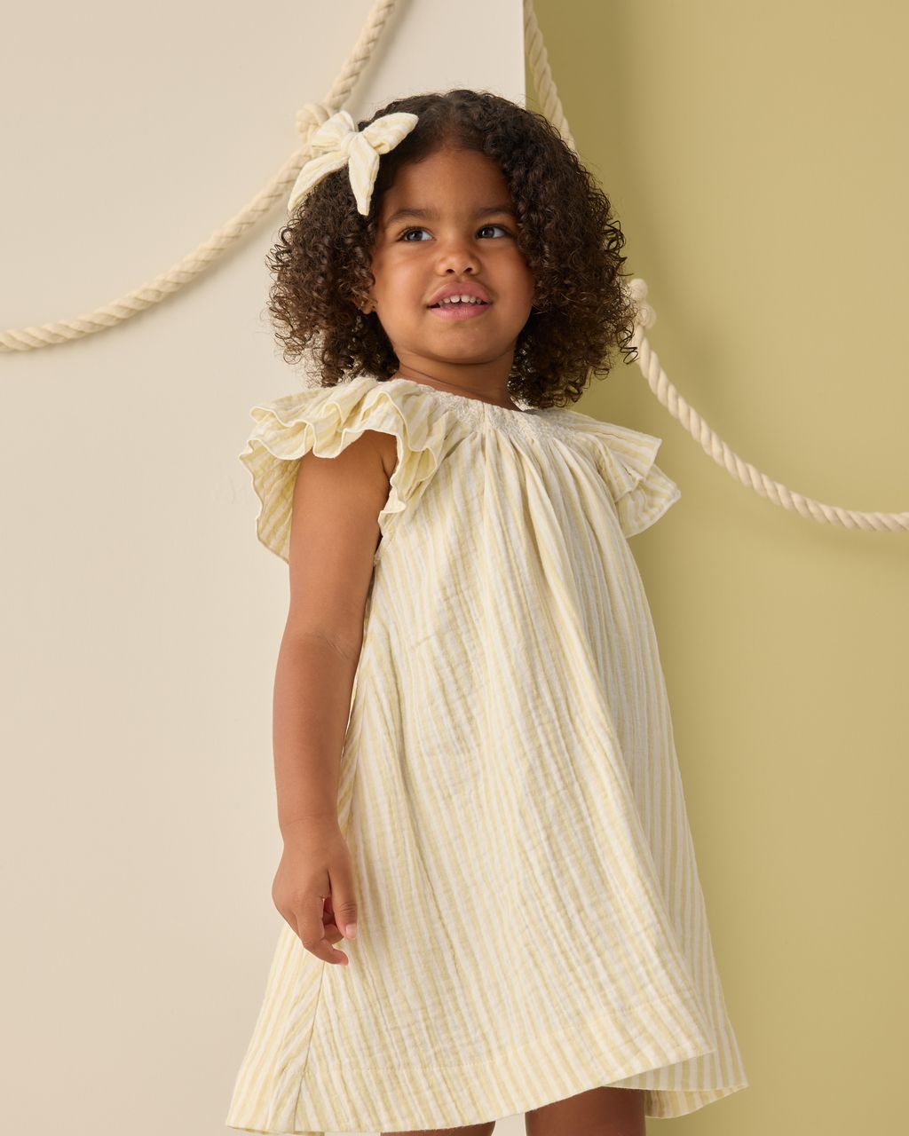 LUCIA DRESS || CITRON STRIPE