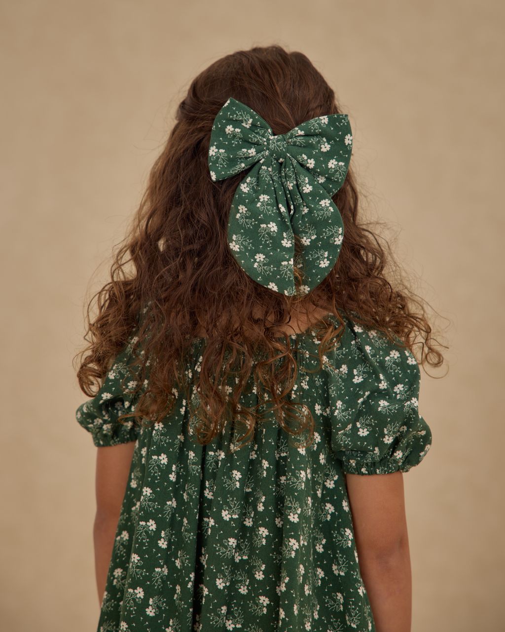 OVERSIZED BOW || GREEN DITSY