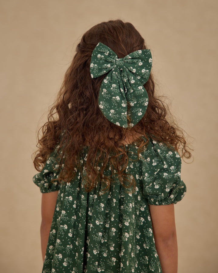 OVERSIZED BOW || GREEN DITSY