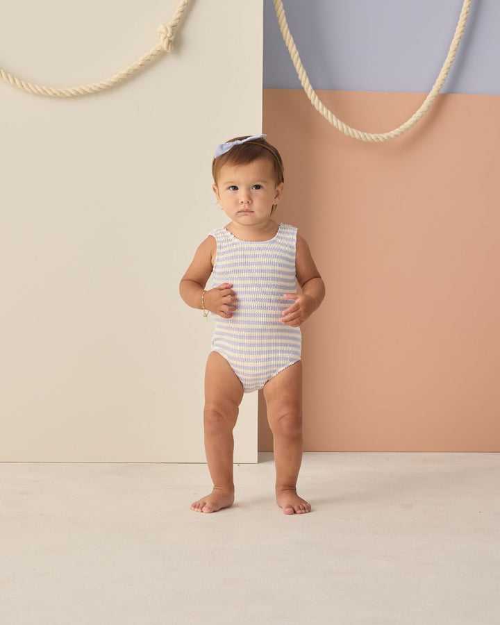 MOXIE ONE-PIECE || PERIWINKLE STRIPE