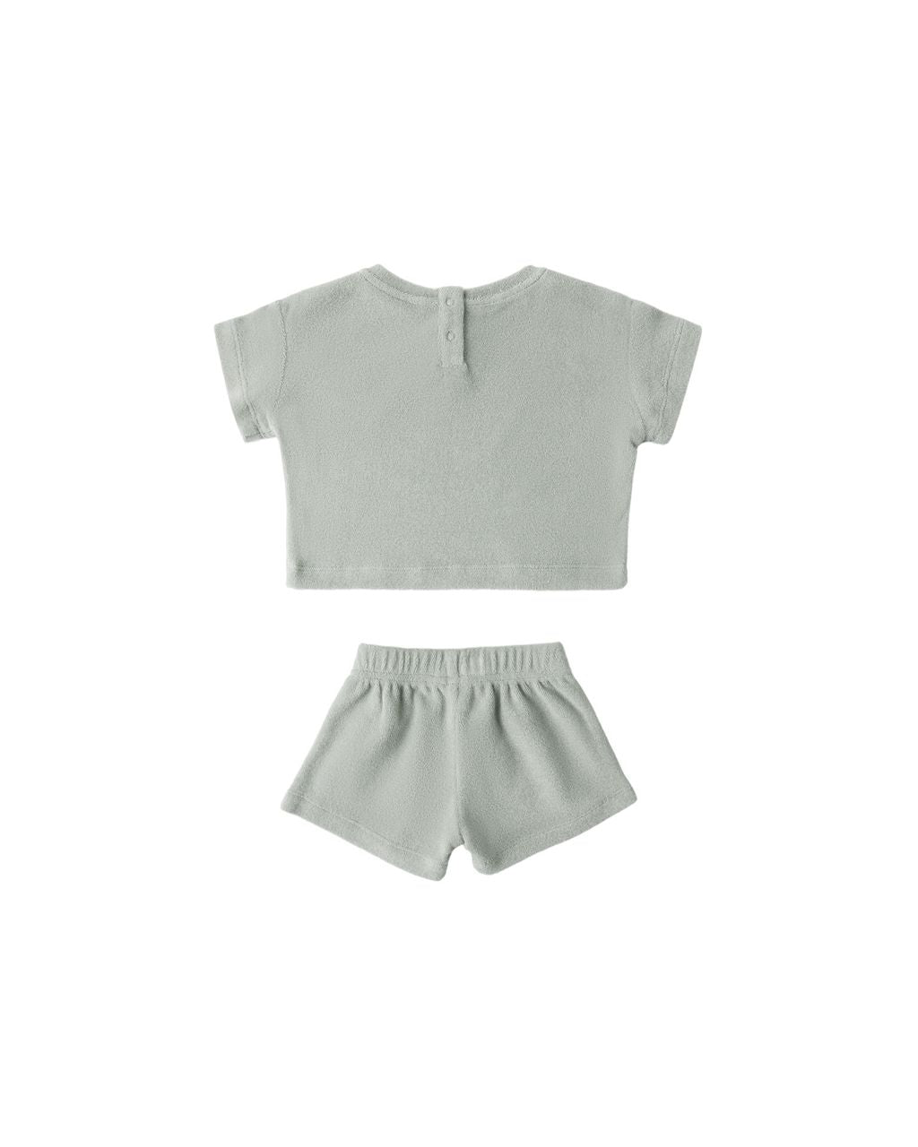 TERRY TEE + SHORT SET || SAGE
