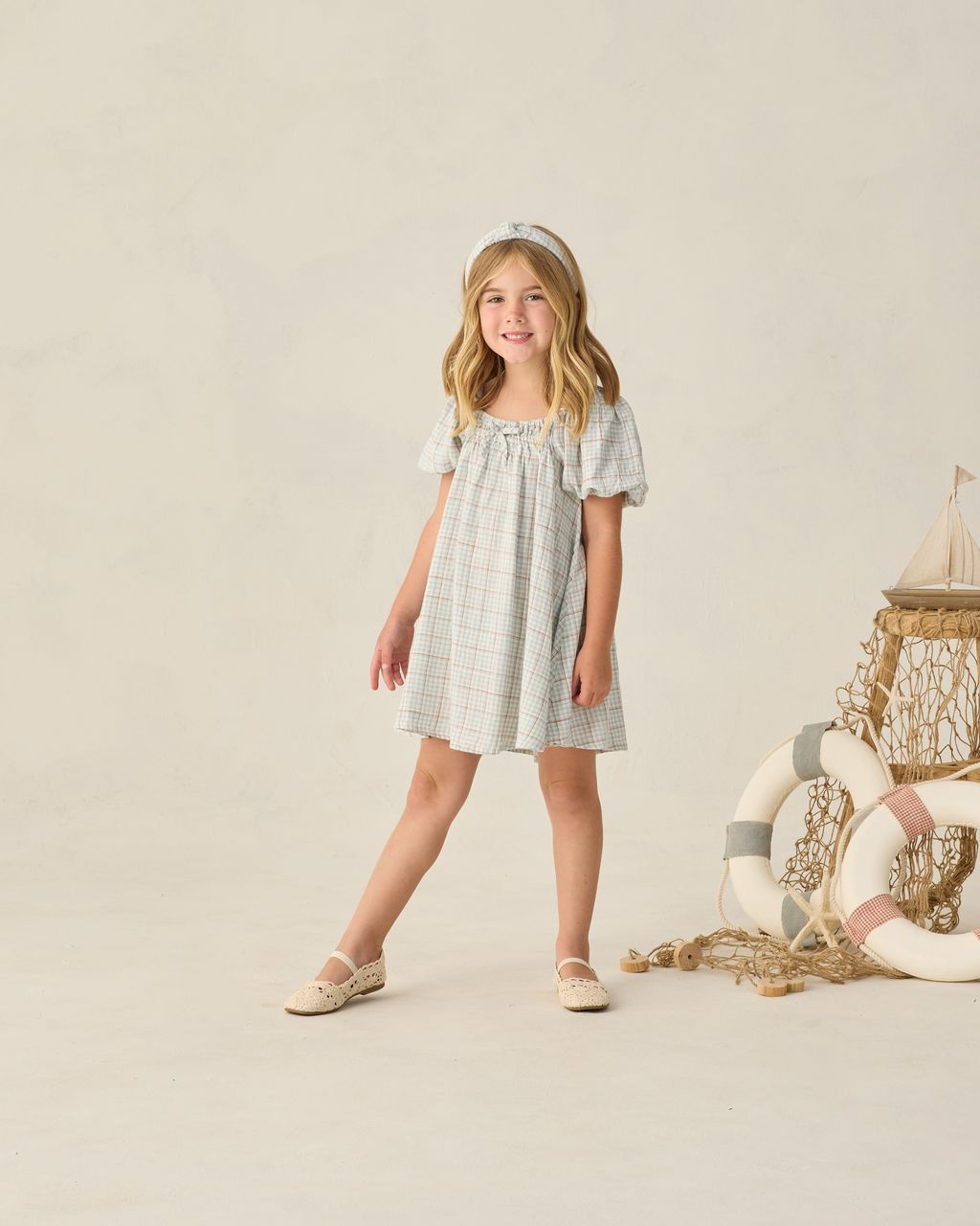SABRINA MINI DRESS || LIGHT BLUE PLAID