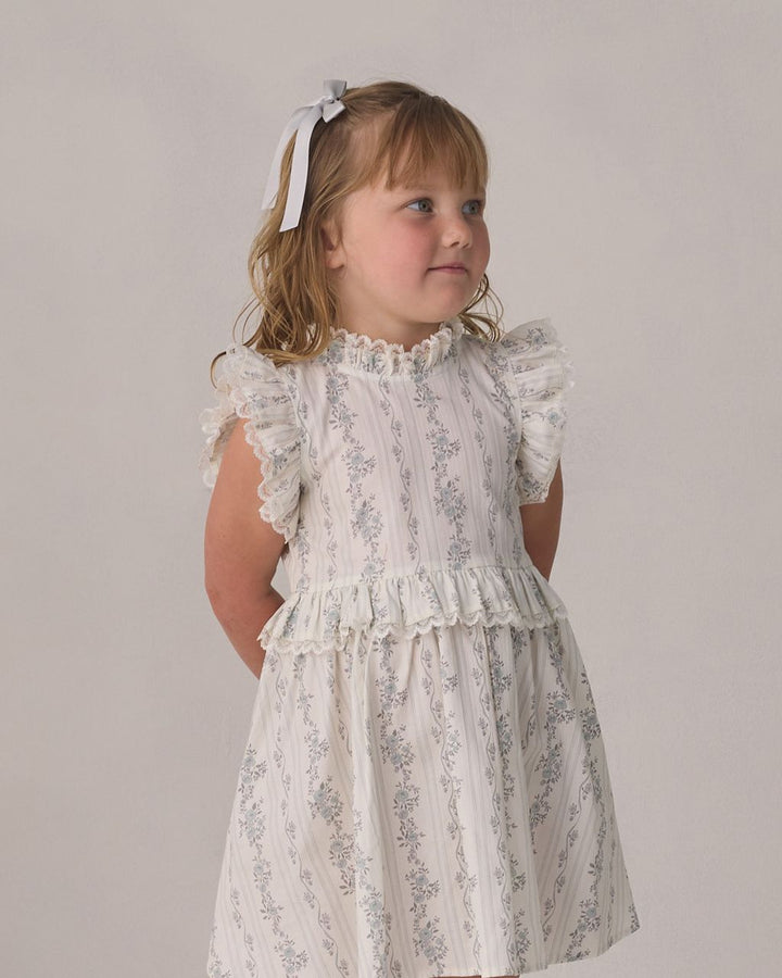 ALICE DRESS || FRENCH FLORAL STRIPE