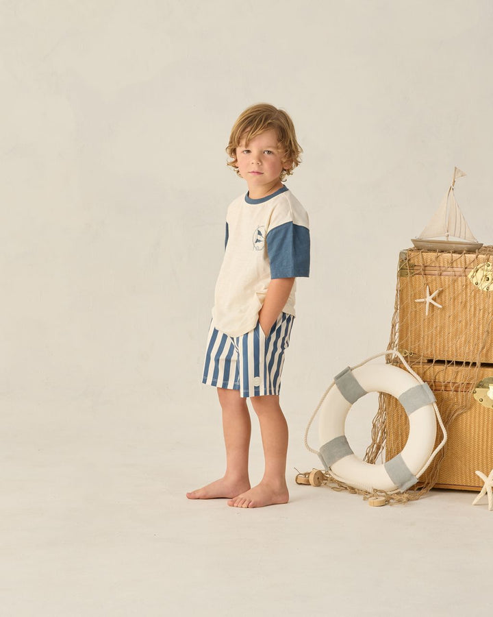 BOARDSHORT || NAVY STRIPE