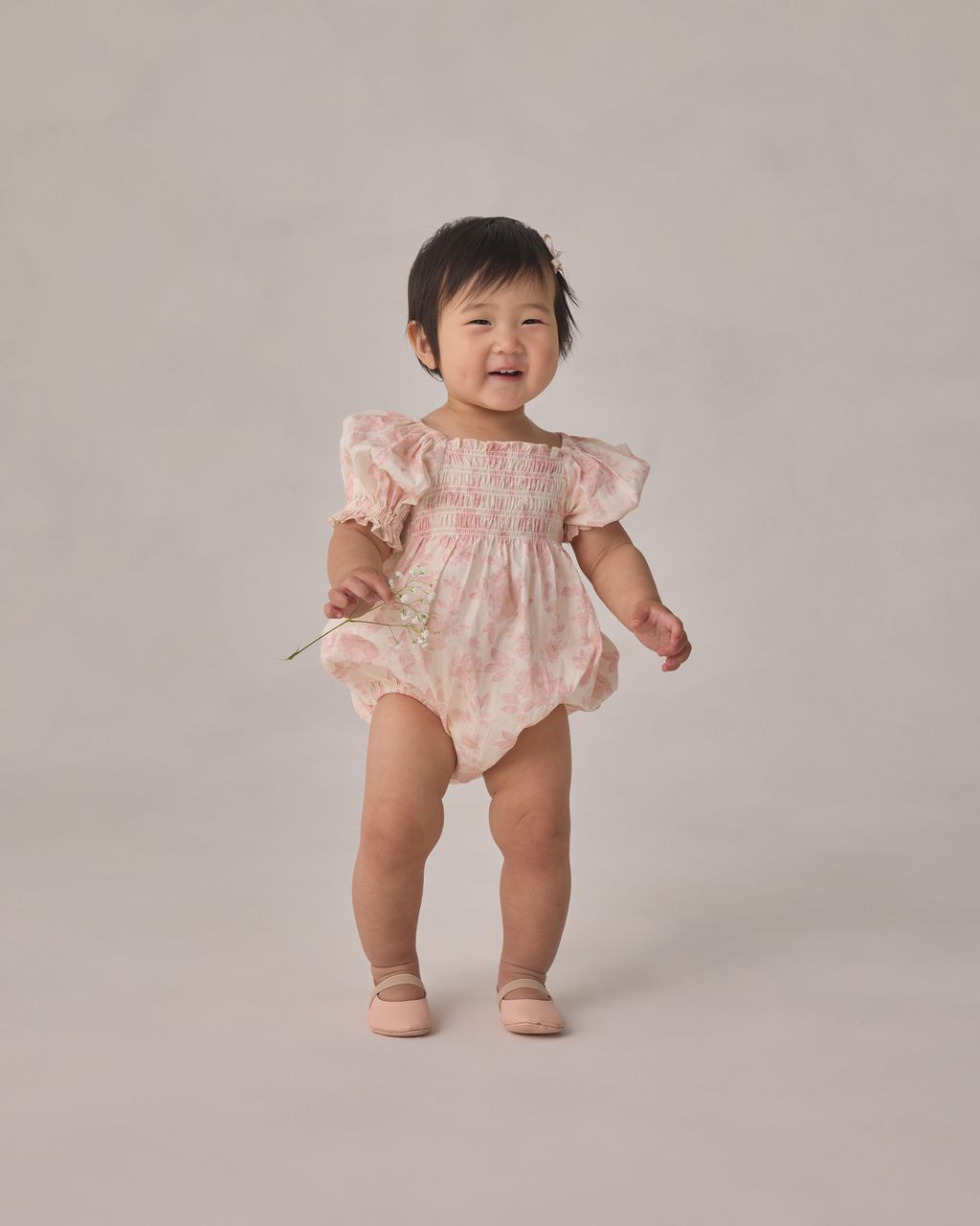 HAZEL ROMPER || BLUSH ENGLISH ROSE