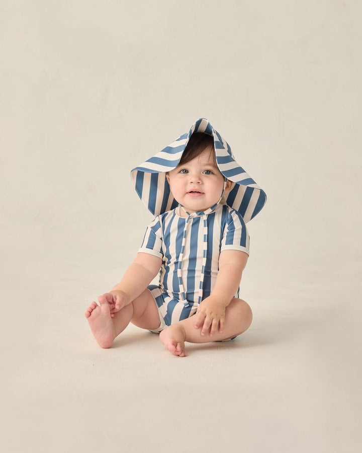 FLOPPY SWIM HAT || NAVY STRIPE