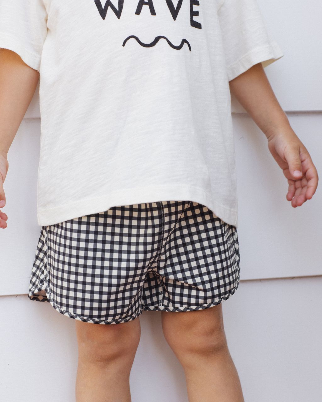 SWIM TRUNK || BLACK GINGHAM