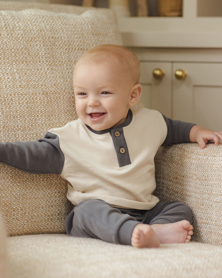 BABY PANT SET || INDIGO, IVORY