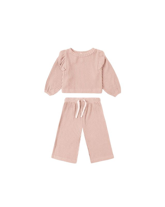 RUFFLE COZY SET || ROSE