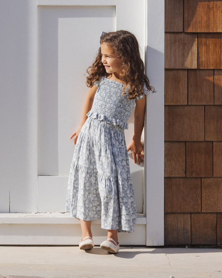 TIERED MIDI SKIRT || HYDRANGEA