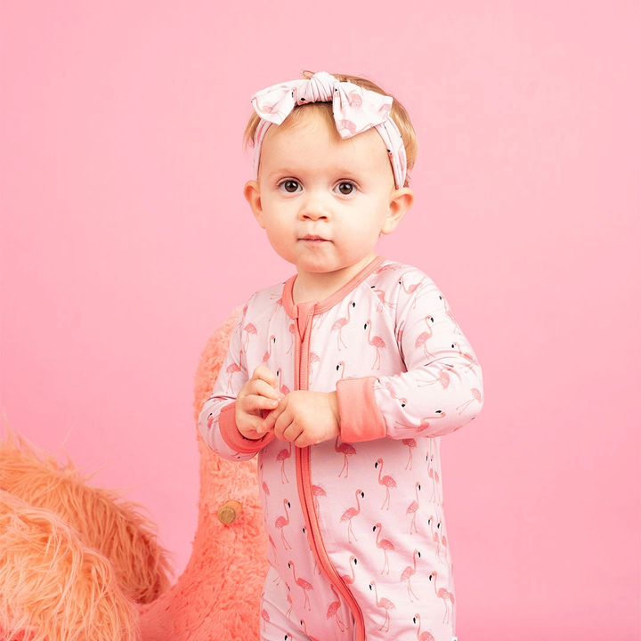 BAMBOO BABY PAJAMAS || FANCY FLAMINGOS