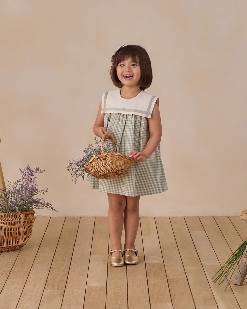 DAISY DRESS || EUCALYPTUS CHECK