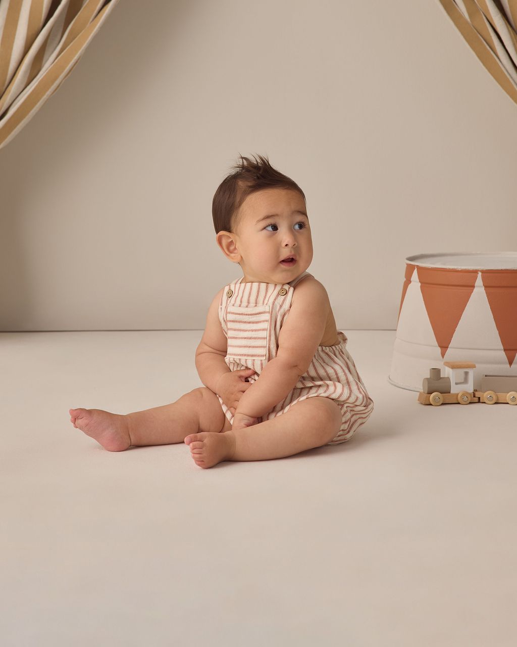 BONNIE ROMPER || VINTAGE STRIPE