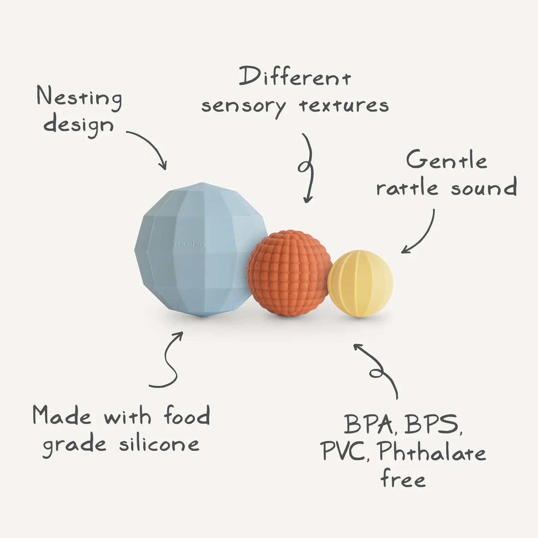 NESTING SPHERES SENSORY TOY || POWDER BLUE