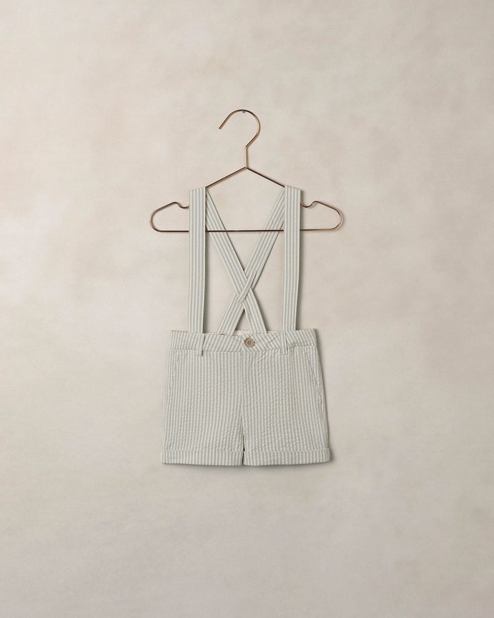 SUSPENDER SHORT || SKY STRIPE