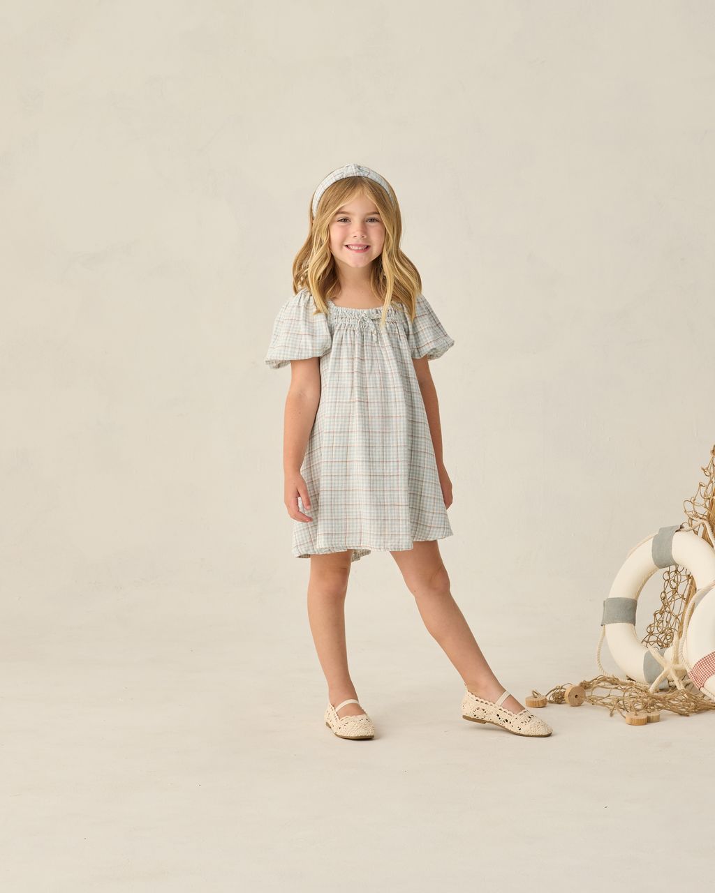 SABRINA MINI DRESS || LIGHT BLUE PLAID