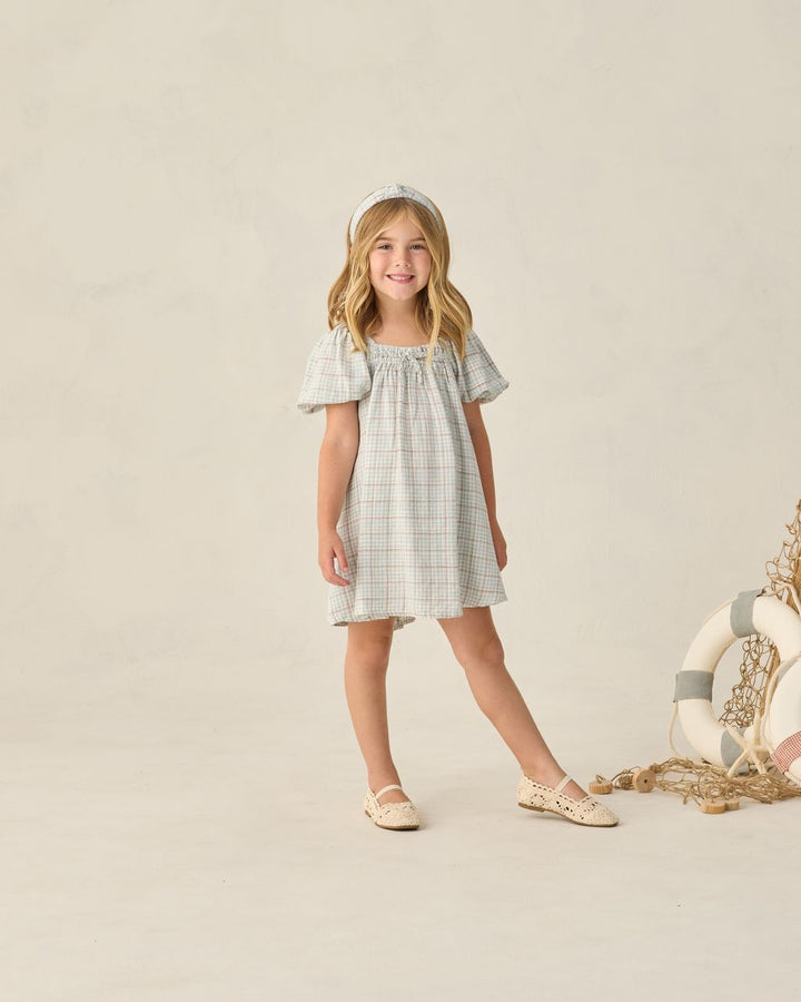 SABRINA MINI DRESS || LIGHT BLUE PLAID