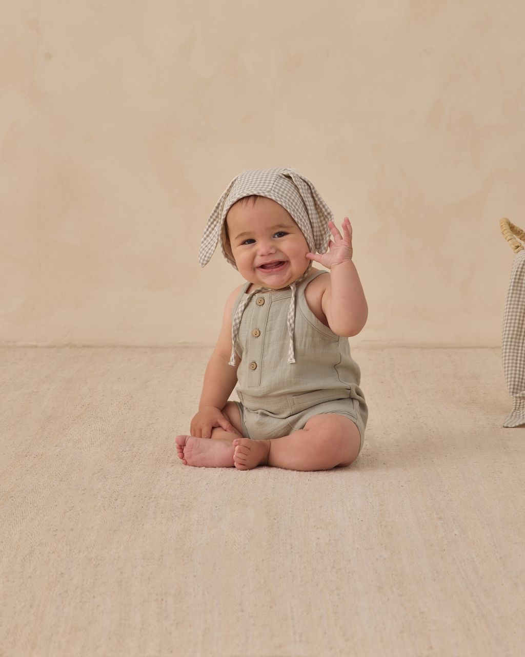 BUNNY BONNET || SAGE GINGHAM