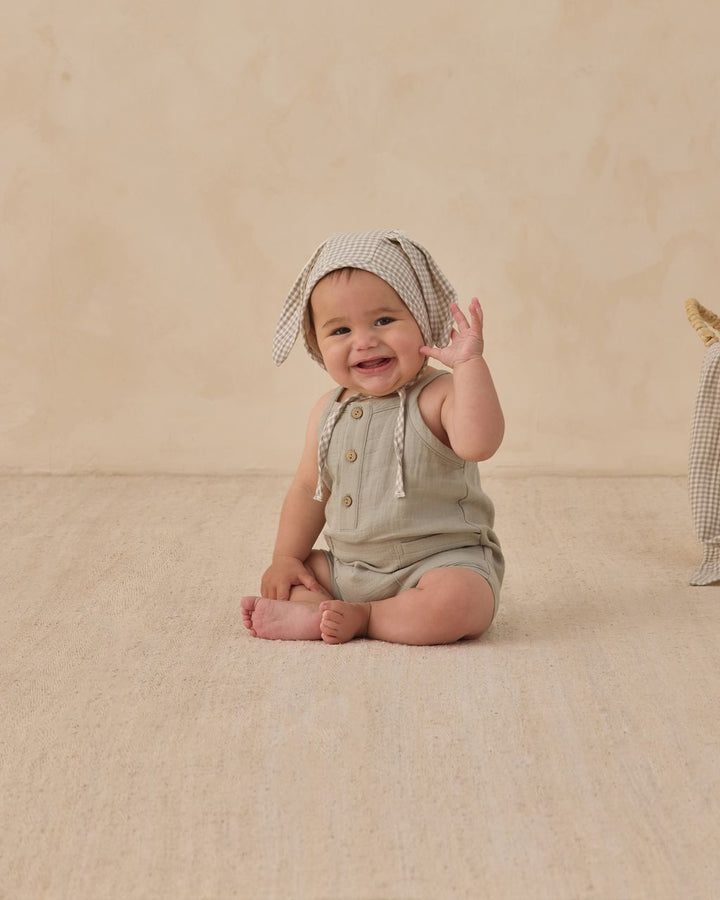 BUNNY BONNET || SAGE GINGHAM