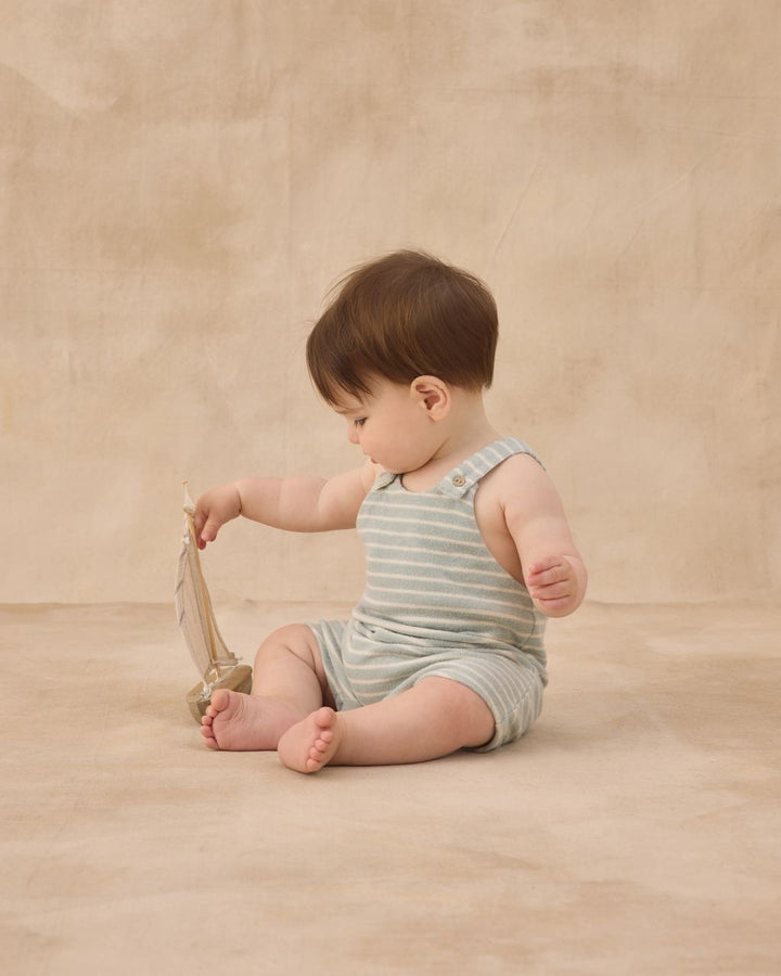 GIO ROMPER || SEAFOAM TERRY STRIPE