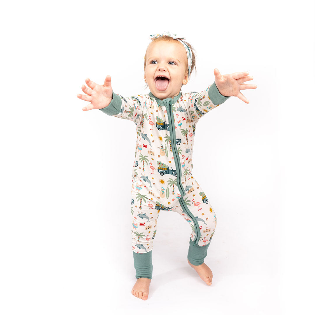 HOLIDAY BAMBOO BABY PAJAMAS || COASTAL CHRISTMAS