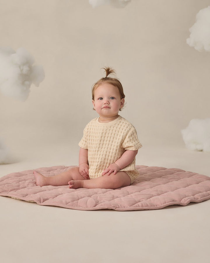 RELAXED BUBBLE ROMPER || NATURAL
