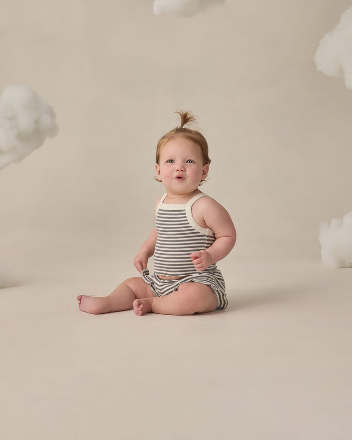 EVIE TANK + SHORTIE SET || OCEAN STRIPE