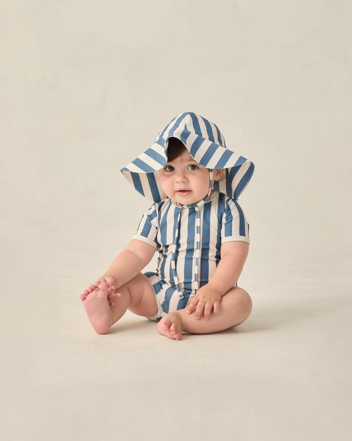 SHORTY ONE-PIECE || NAVY STRIPE