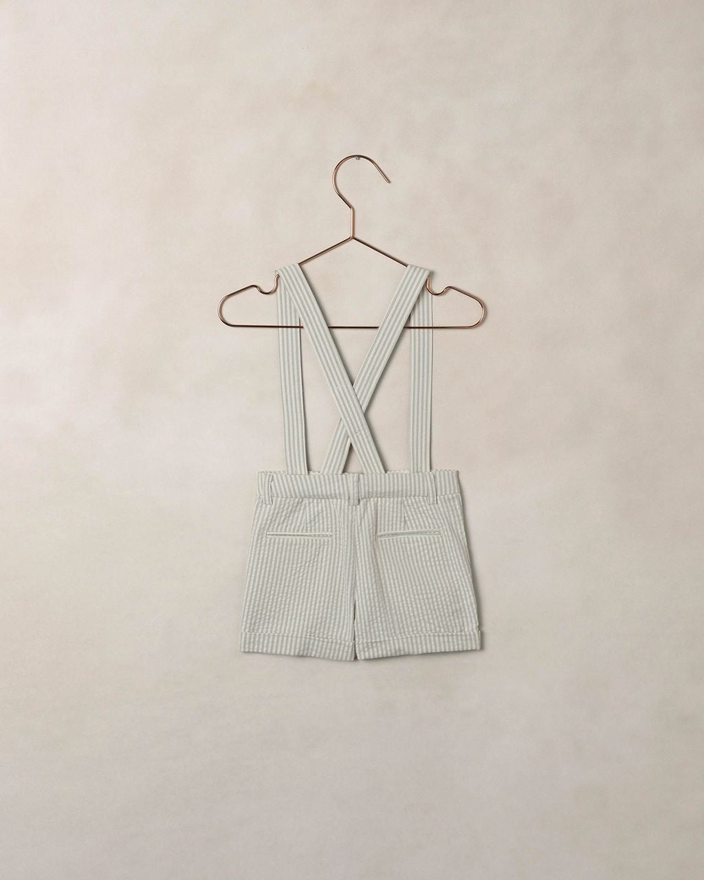 SUSPENDER SHORT || SKY STRIPE